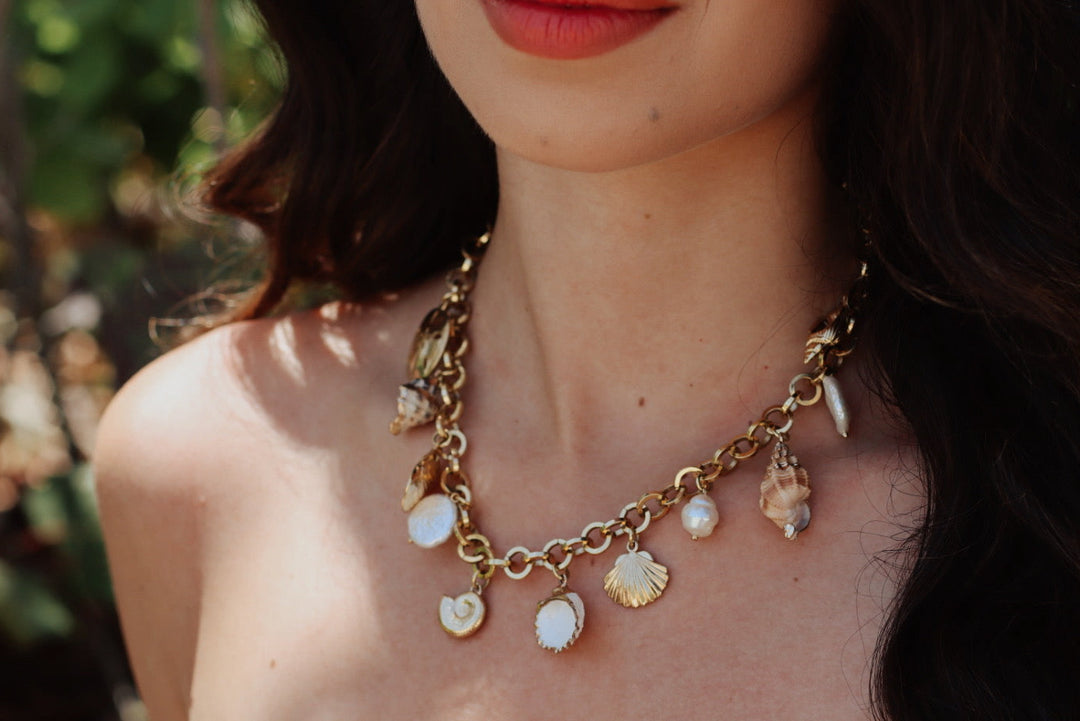 Carolina Benoit shell charm necklace 