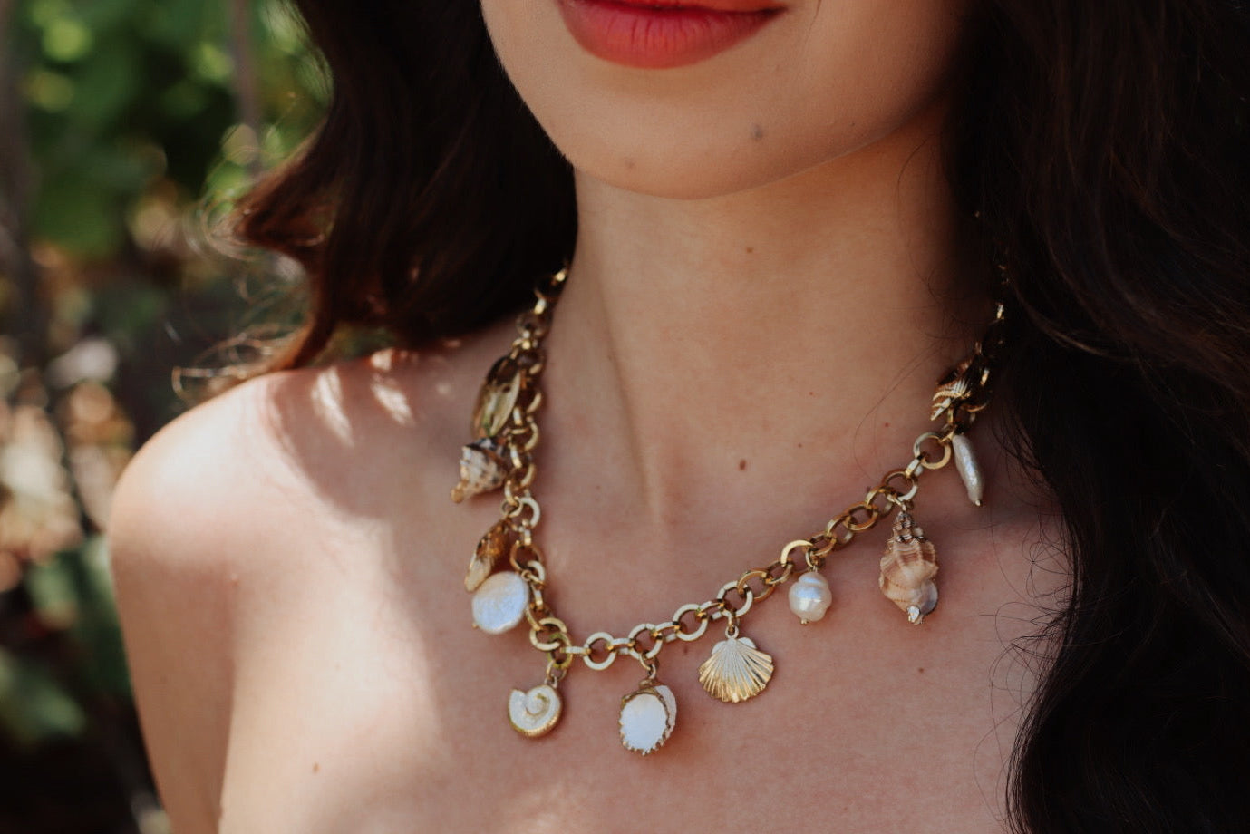 Carolina Benoit shell charm necklace 