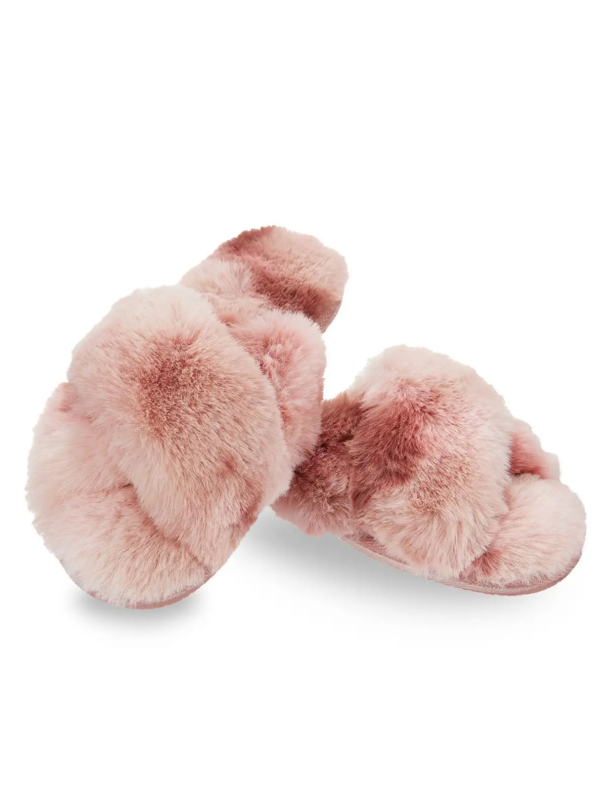Josephine Plush Slippers in Blush Pink – Cozy Luxe House Slides