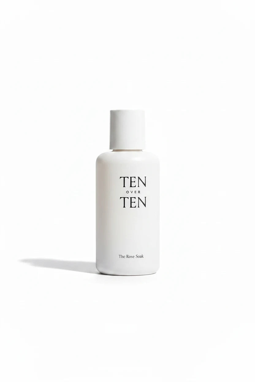 White bottle with 'TEN OVER TEN' text on a neutral background