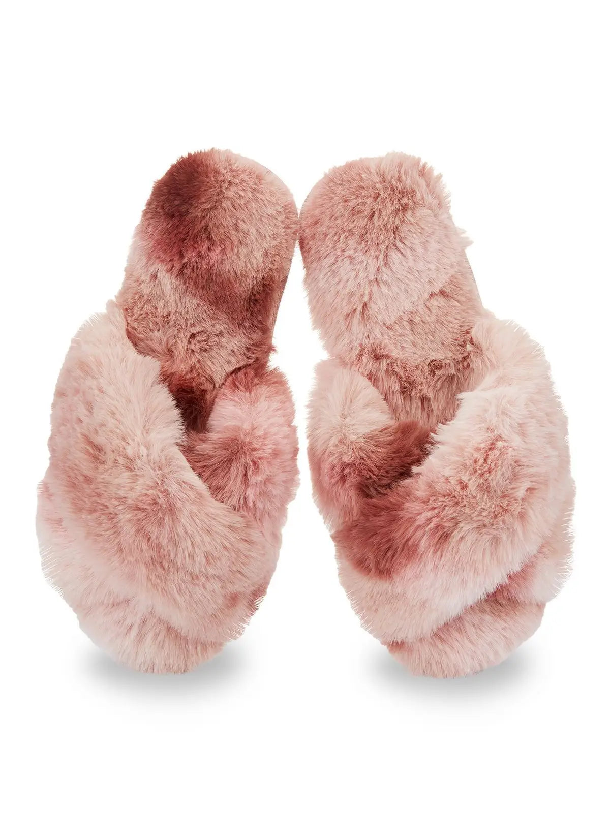 Josephine Plush Slippers in Blush Pink – Cozy Luxe House Slides