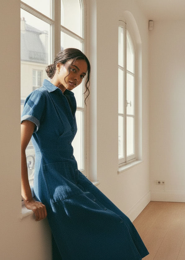 Cafe Au Lait Eco Denim Dress