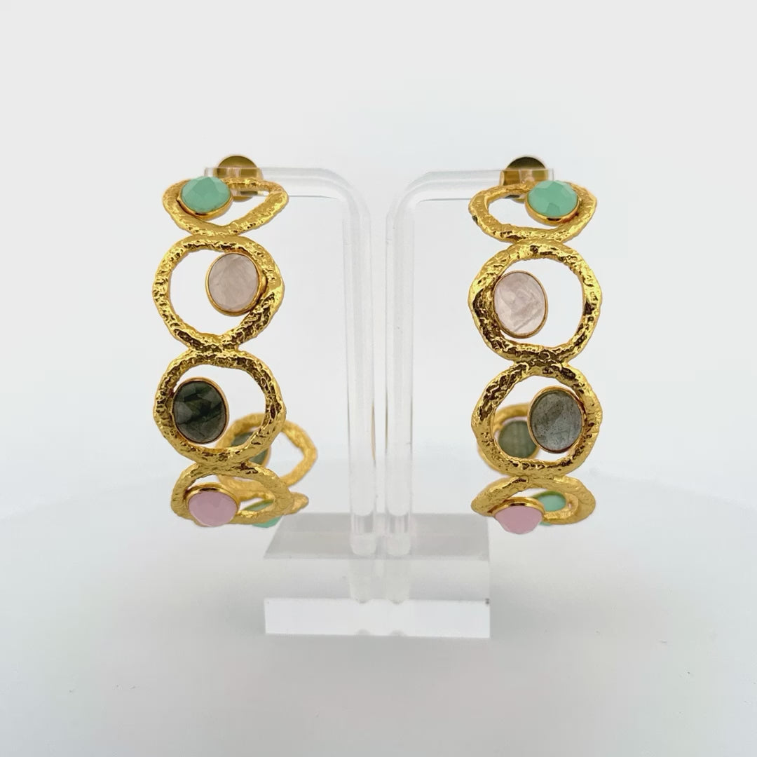 Statement Crystal Hoops