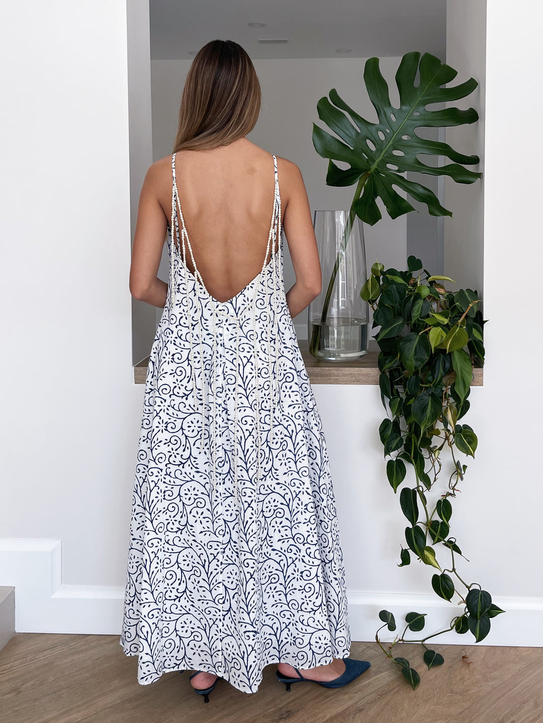 The Ritz Maxi Dress Arabesque Indigo Dye