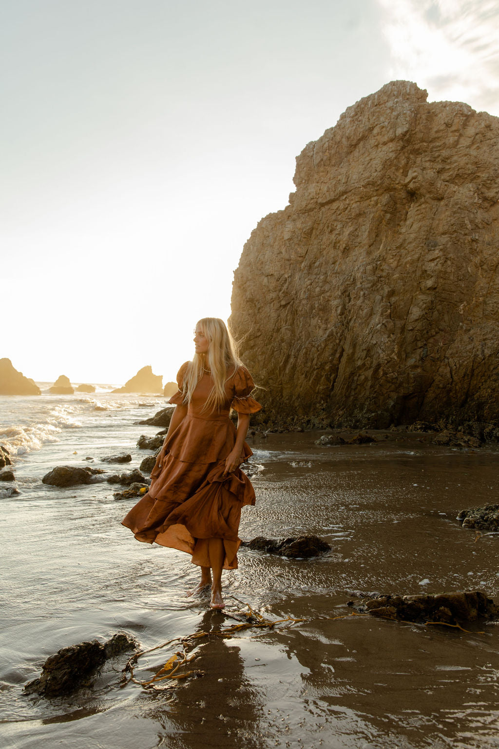 Words Bemberg Linen Layered Dress