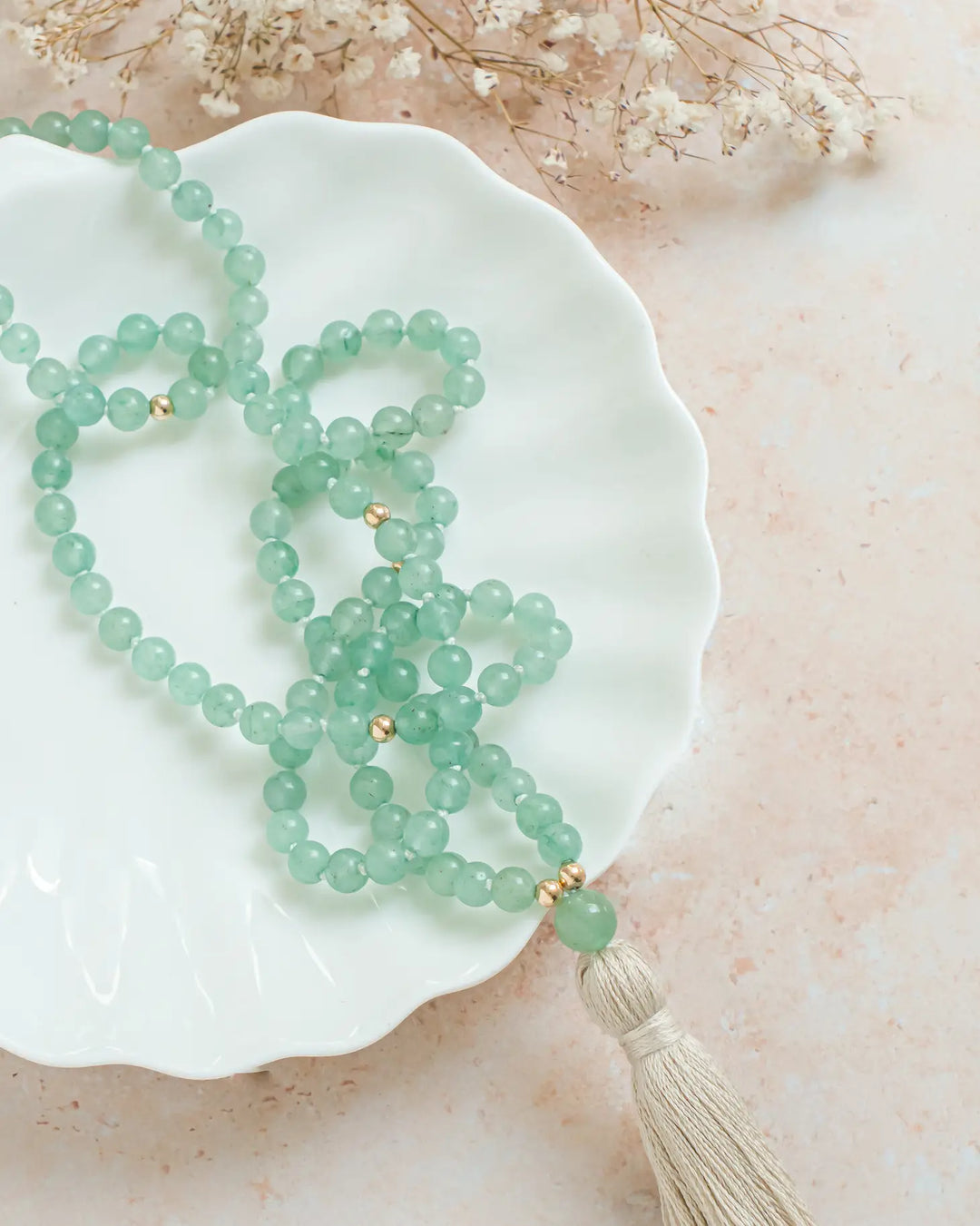 Green Adventurine Mala Necklace