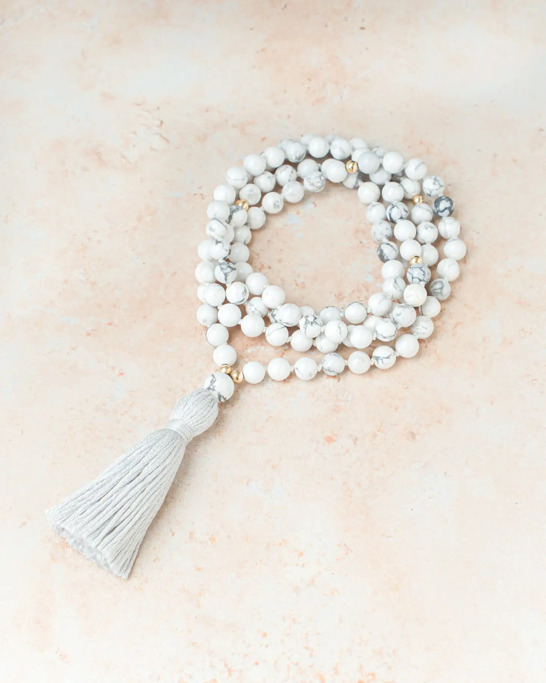 Howlite Mala Beads Necklace