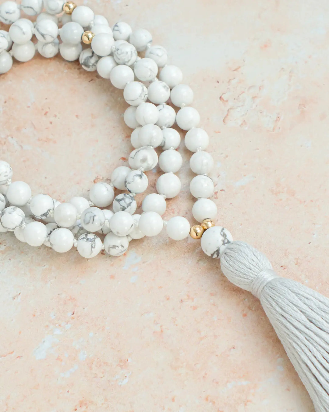 Howlite Mala Beads Necklace