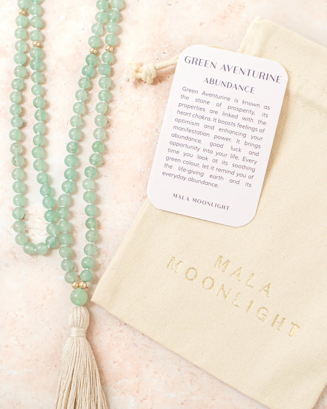 Green Adventurine Mala Necklace