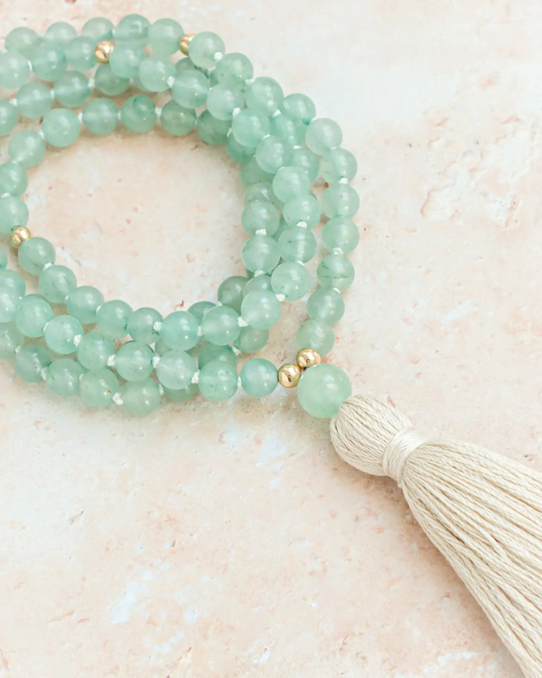 Green Adventurine Mala Necklace