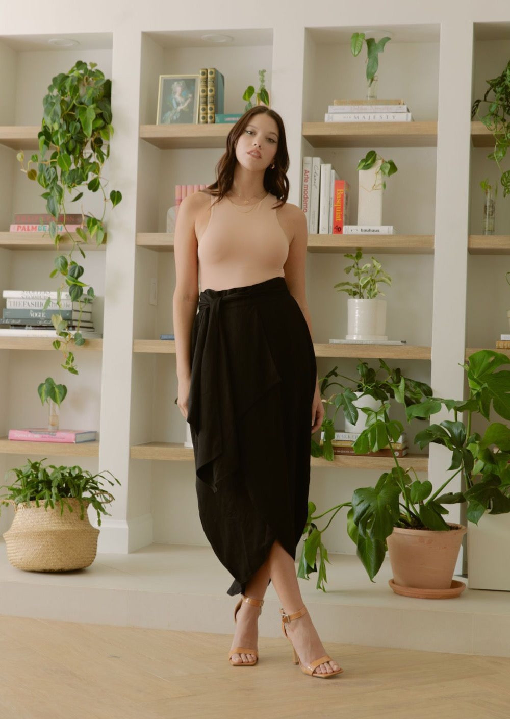 Shop Carolina Benoit Latina Owned Black Maxi Skirt Tencel Eco Friendly 