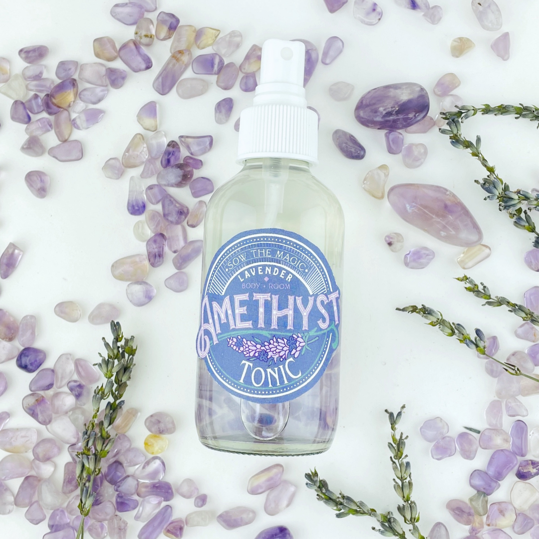 Calming & Grounding Lavender Gem Infused Skin & Room Tonic