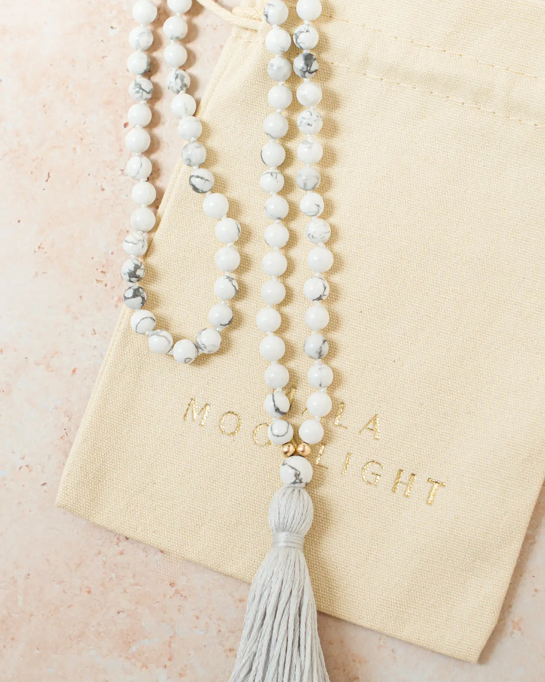 Howlite Mala Beads Necklace