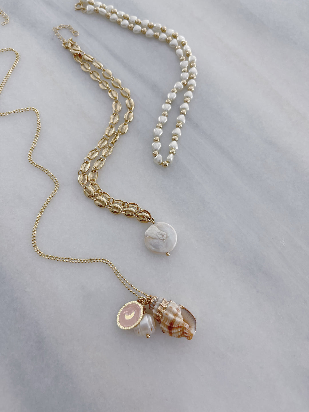 Seashells & Pearls Pendant