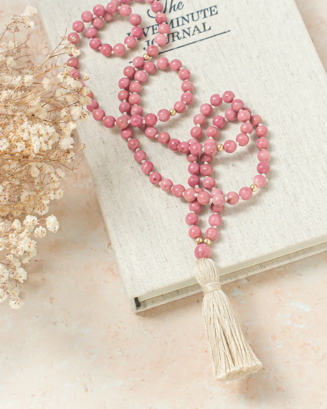 Rhodonite Mala Beads Necklace