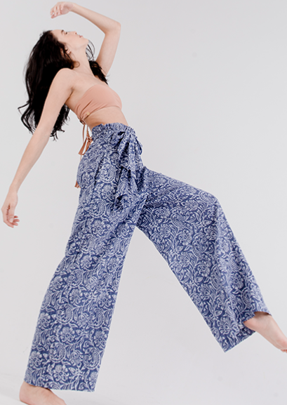 Indigo Hand Block Printed Pants Floral Handmade India Sustainable Ethically  Made – Carolina Benoit