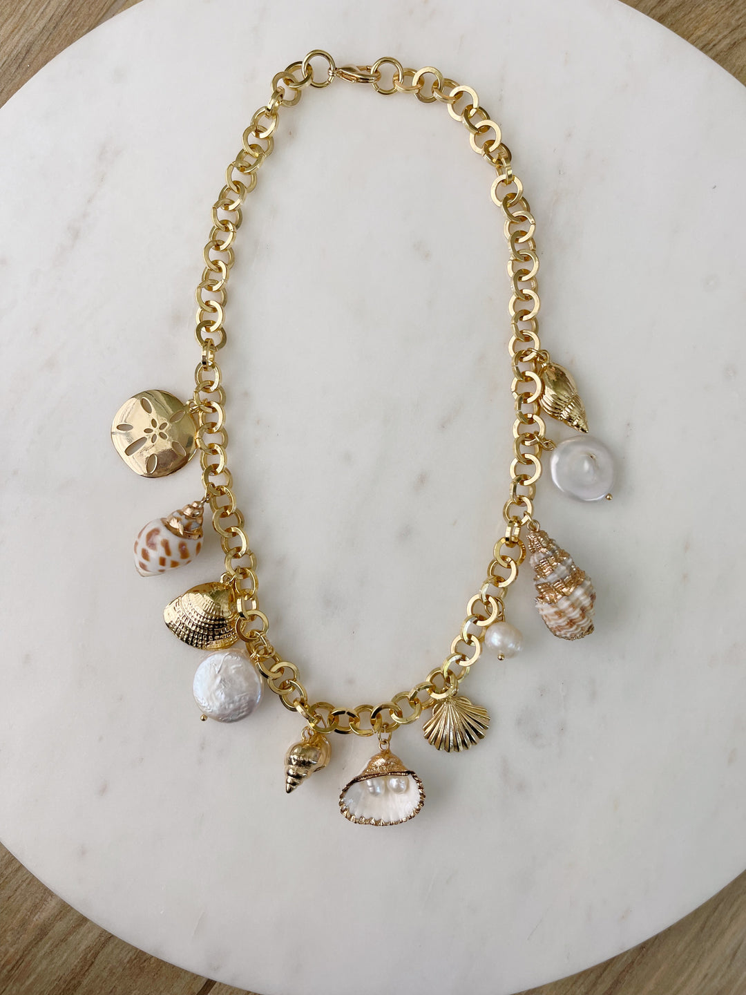 Kailua Seashells And Pearls Necklace