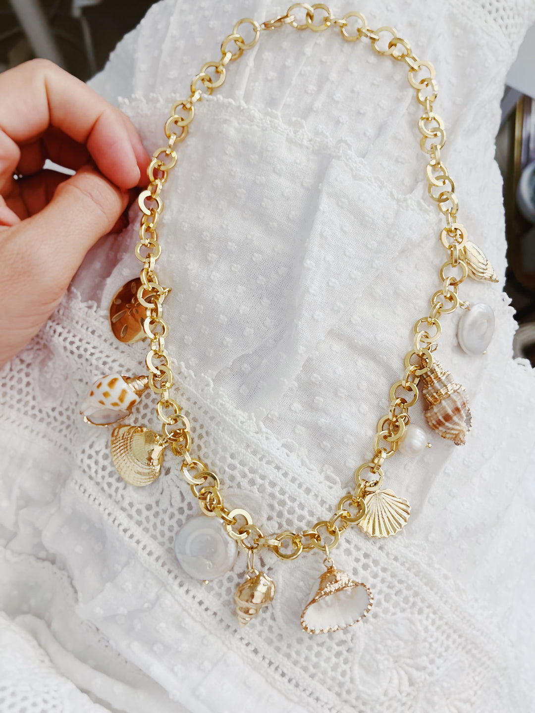 Kailua Seashells And Pearls Necklace